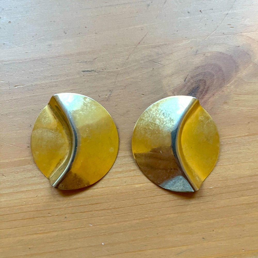 Gold statement earrings